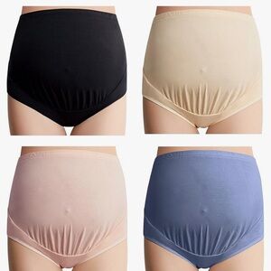 Cotton Women's Over The Bump Maternity Panties High Waist Full Coverage XL